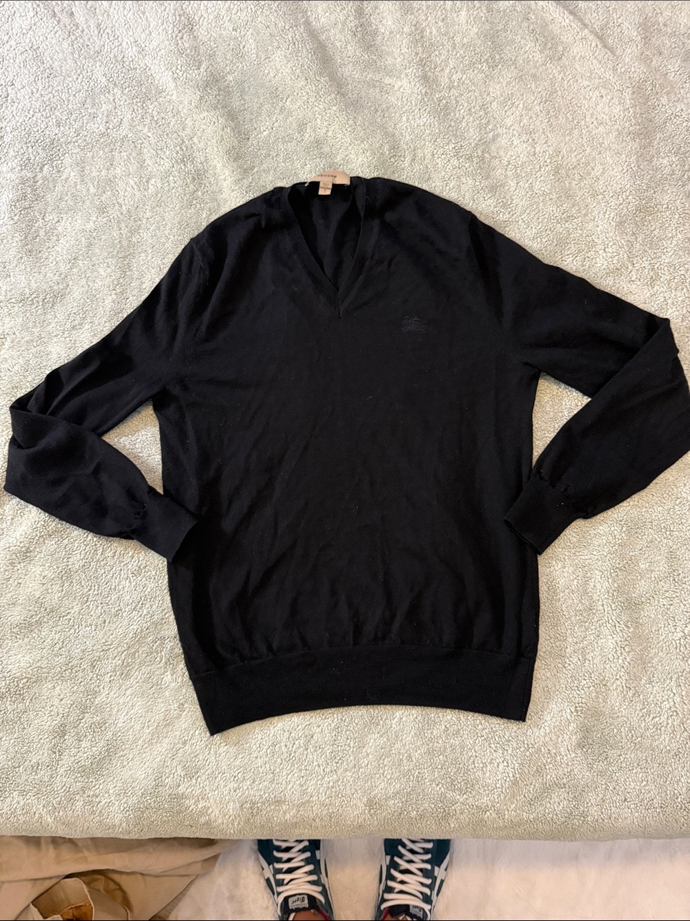 Men's Black V-Neck Sweater